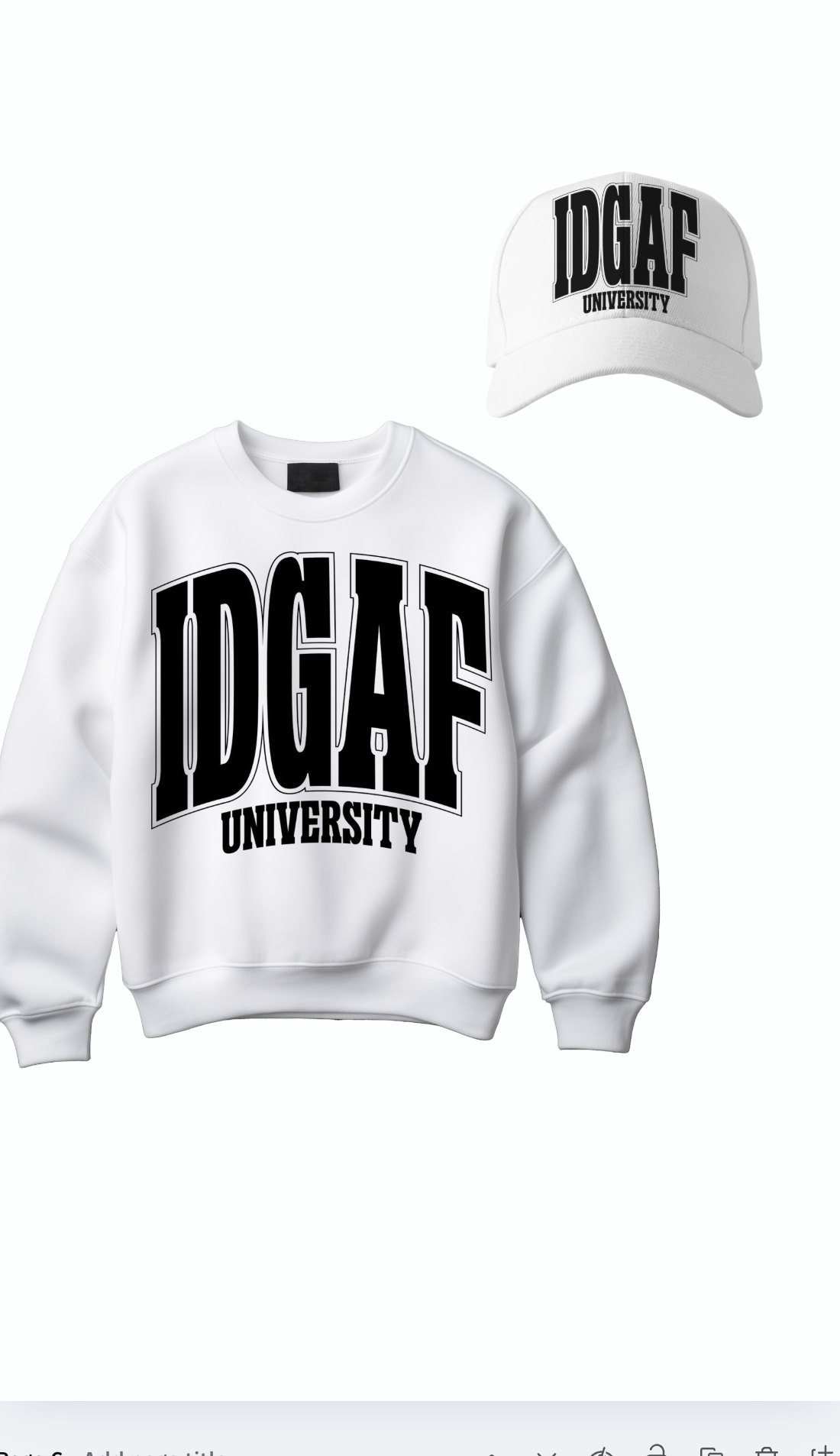 Women's oversize sweatshirt and Hat