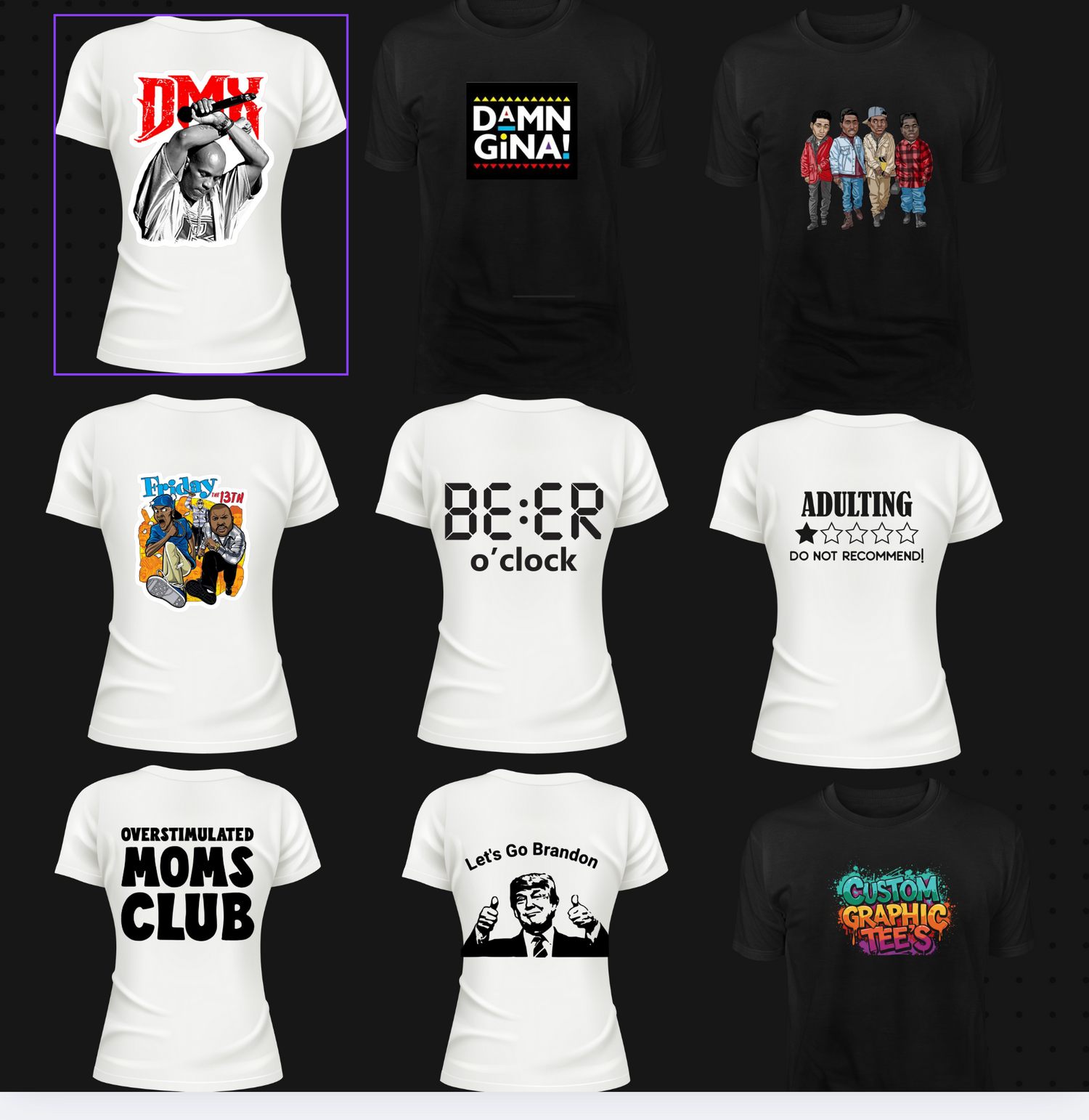 Dark Humor Graphic Tee's